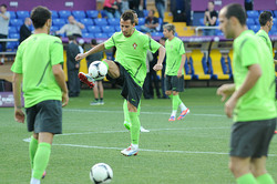 Тренировка сборной Криштиану Роналдо на стадионе «Металлист»