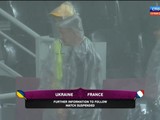 Матч Украина-Франция прерван. Судья увел команды с поля