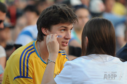 Харьков празднует победу сборной Украины